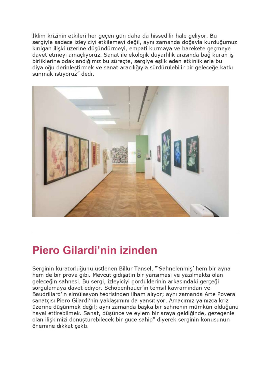 Sahnede İklim Krizi Varsa 