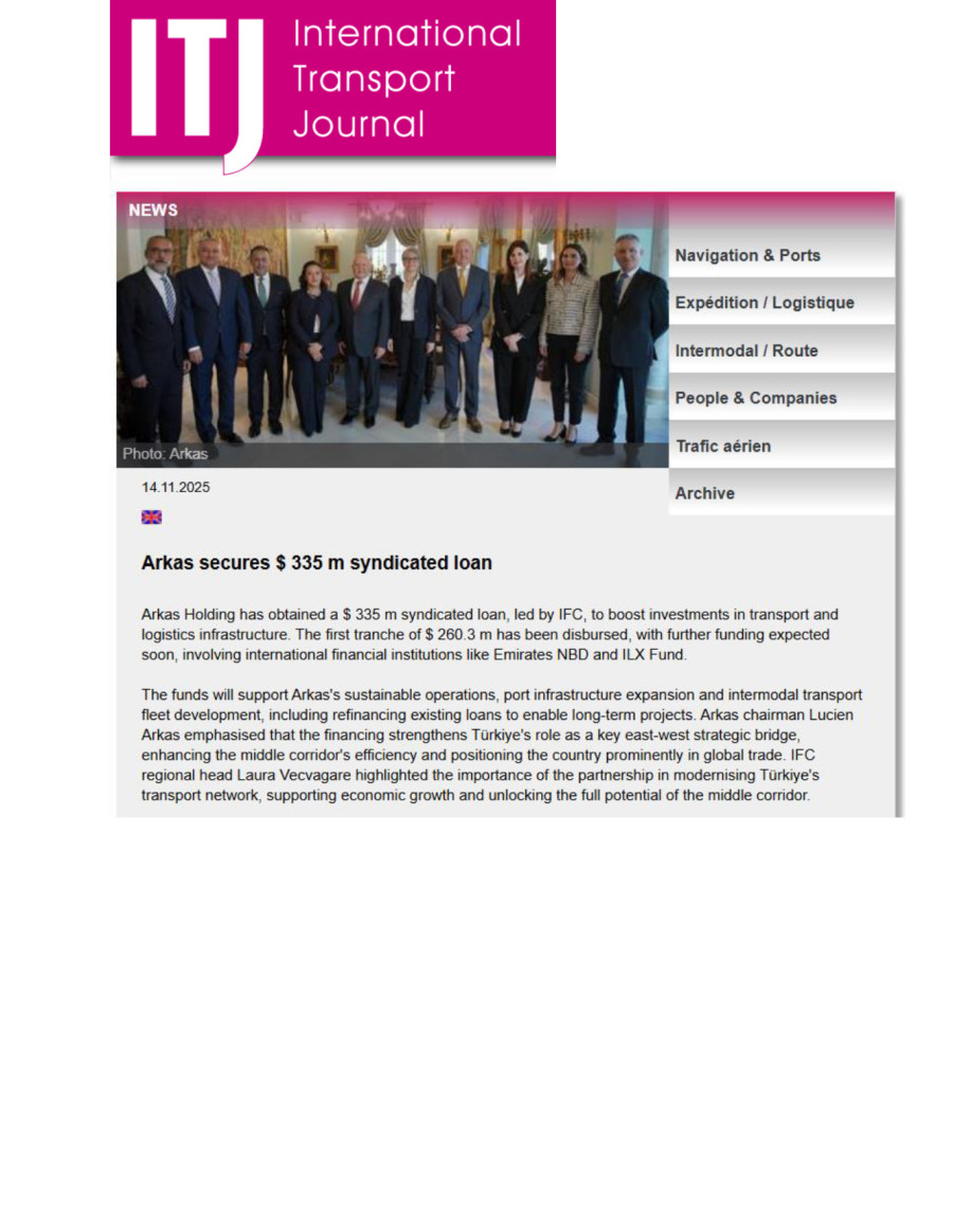 Arkas Secures $ 335 M Syndicated Loan