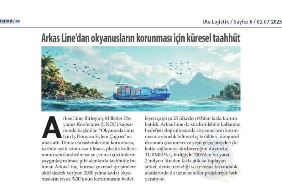 Arkas Line'dan Okyanusların Korunması İçin Küresel Taahhüt