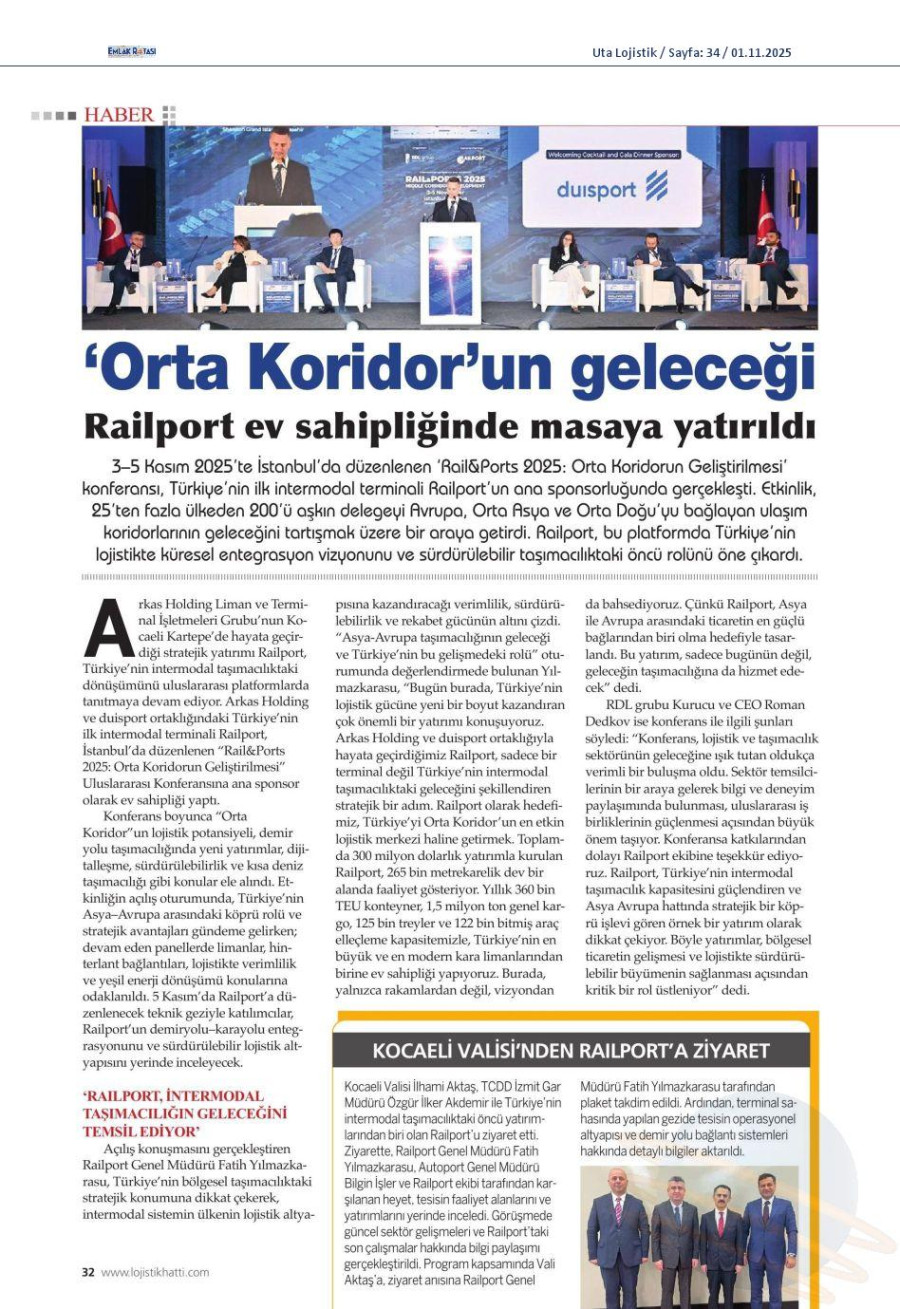 Orta Koridor'un Geleceği Railport Sahipliğinde Masaya Yatırıldı