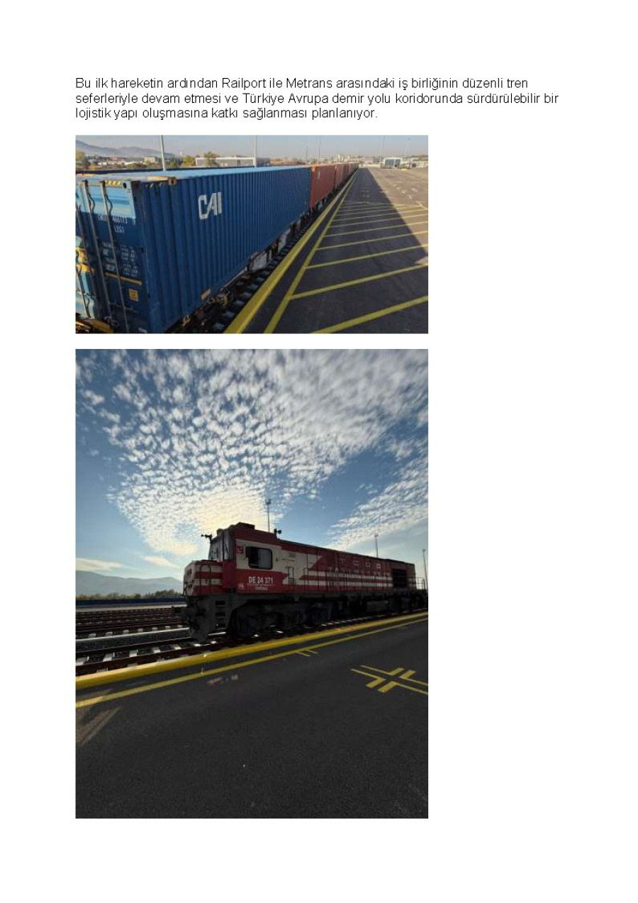 Türkiye’nin İlk Özel Intermodal Terminali Railport’tan İlk Tren Çıkışı Gerçekleşti