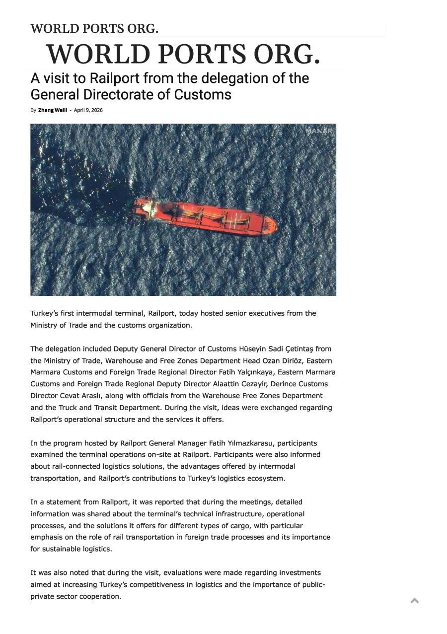 A Visit To Railport From The Delegation Of The General Directorate Of Customs