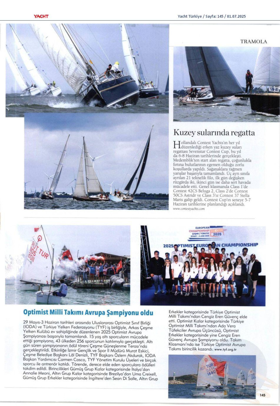 Optimist Milli Takımı Avrupa Şampiyonu Oldu