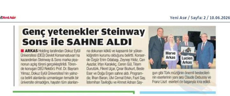 Genç Yetenekler Steinway & Sons İle Sahne Aldı
