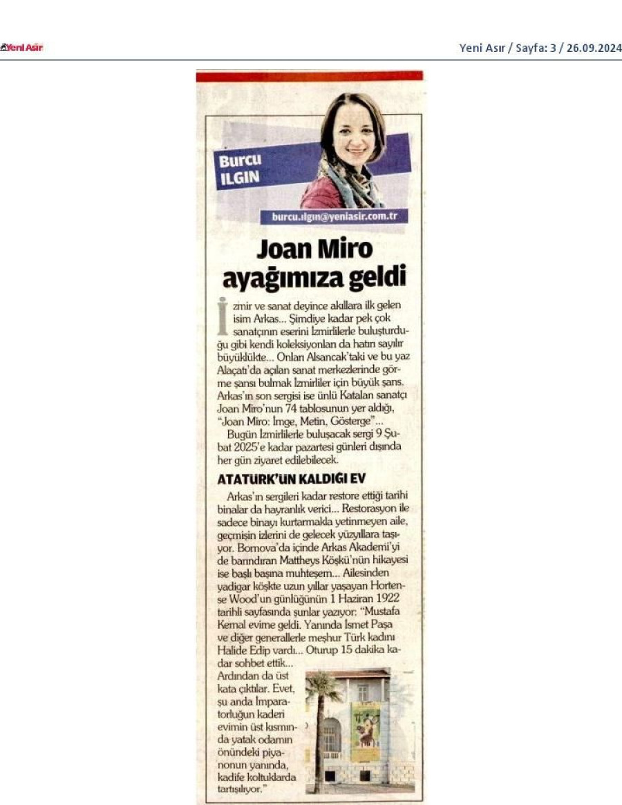 Joan Miro Ayağımıza Geldi 