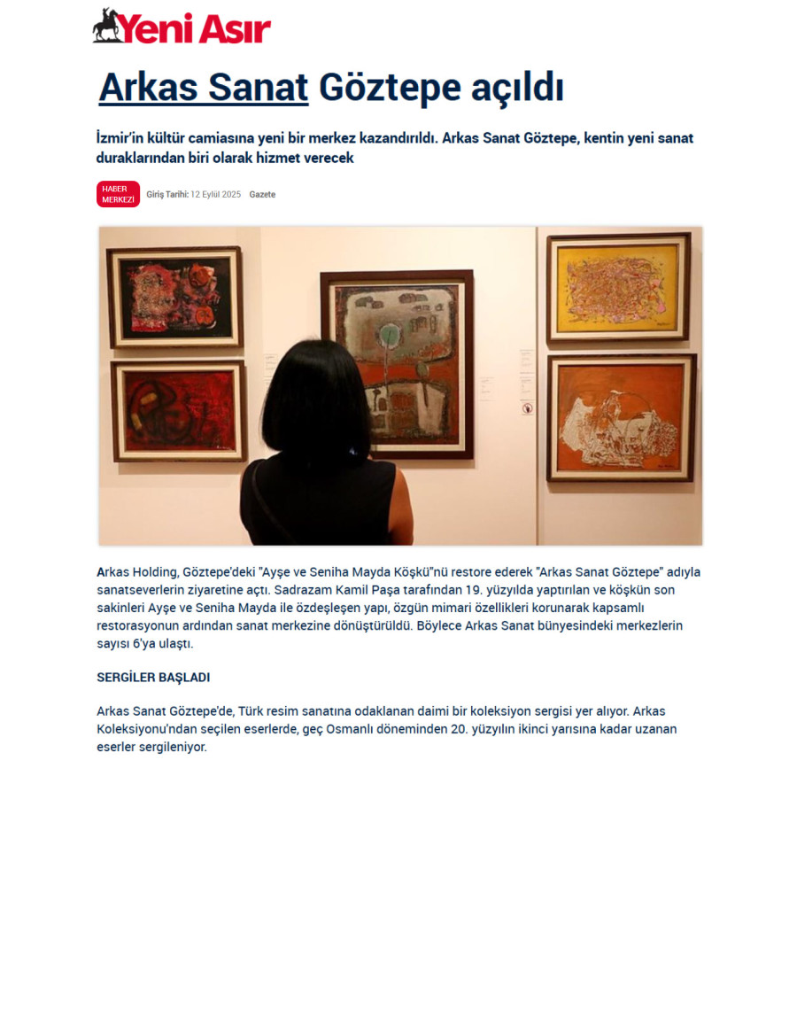 Arkas Sanat Göztepe Açıldı