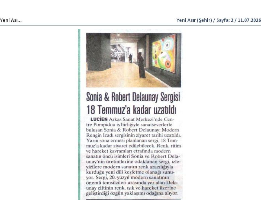 Delaunay Sergisi 18 Temmuz'a Kadar Uzatıldı