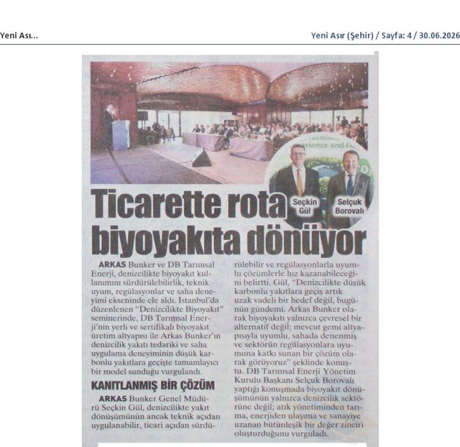 Ticarette Rota Biyoyakıta Dönüyor