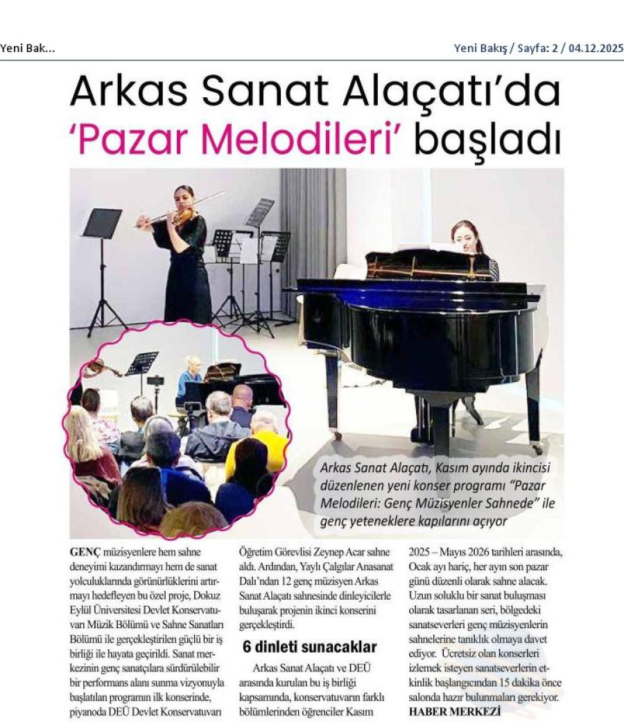 Arkas Sanat Alaçatı'da Pazar Melodileri Başladı