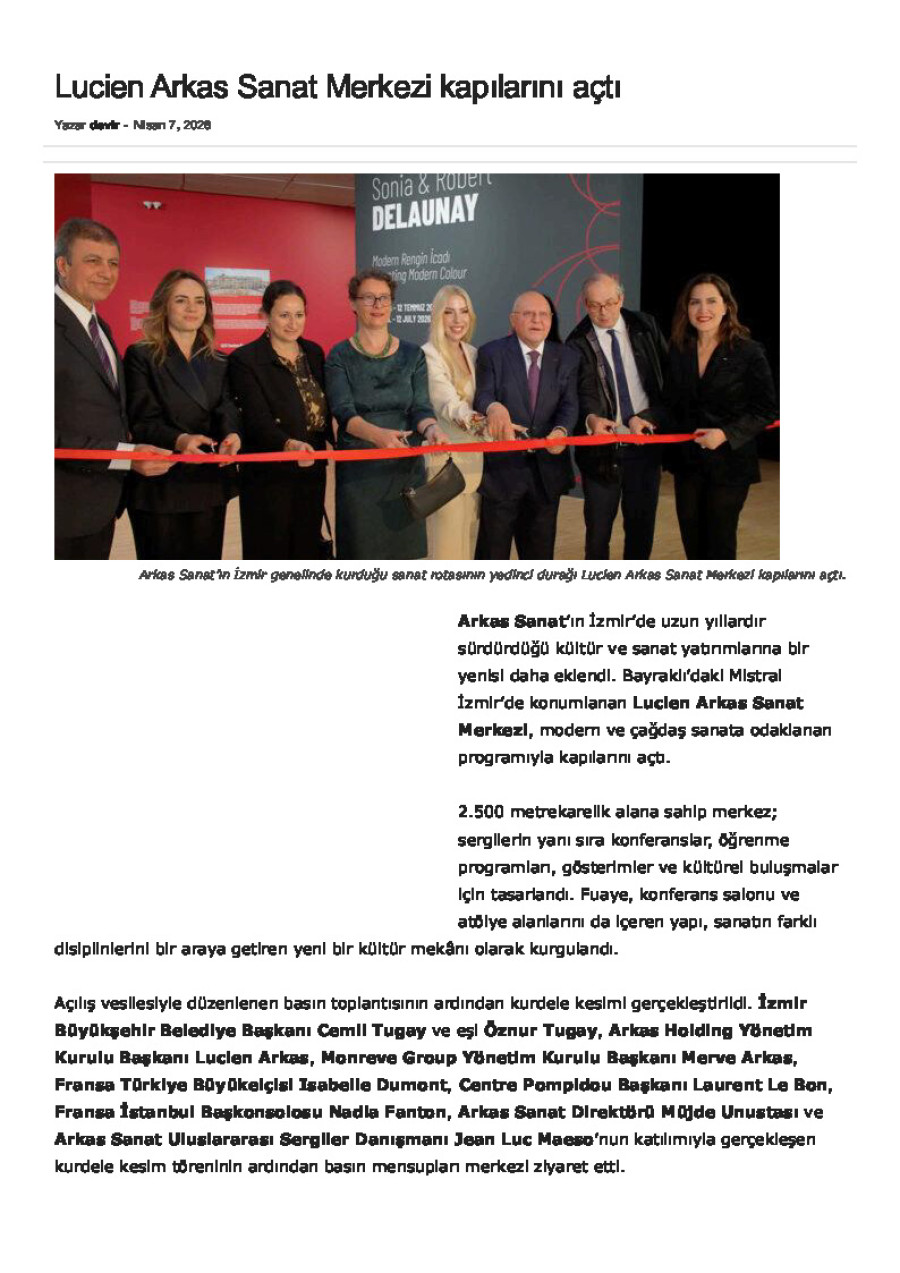 Lucien Arkas Sanat Merkezi Kapılarını Açtı