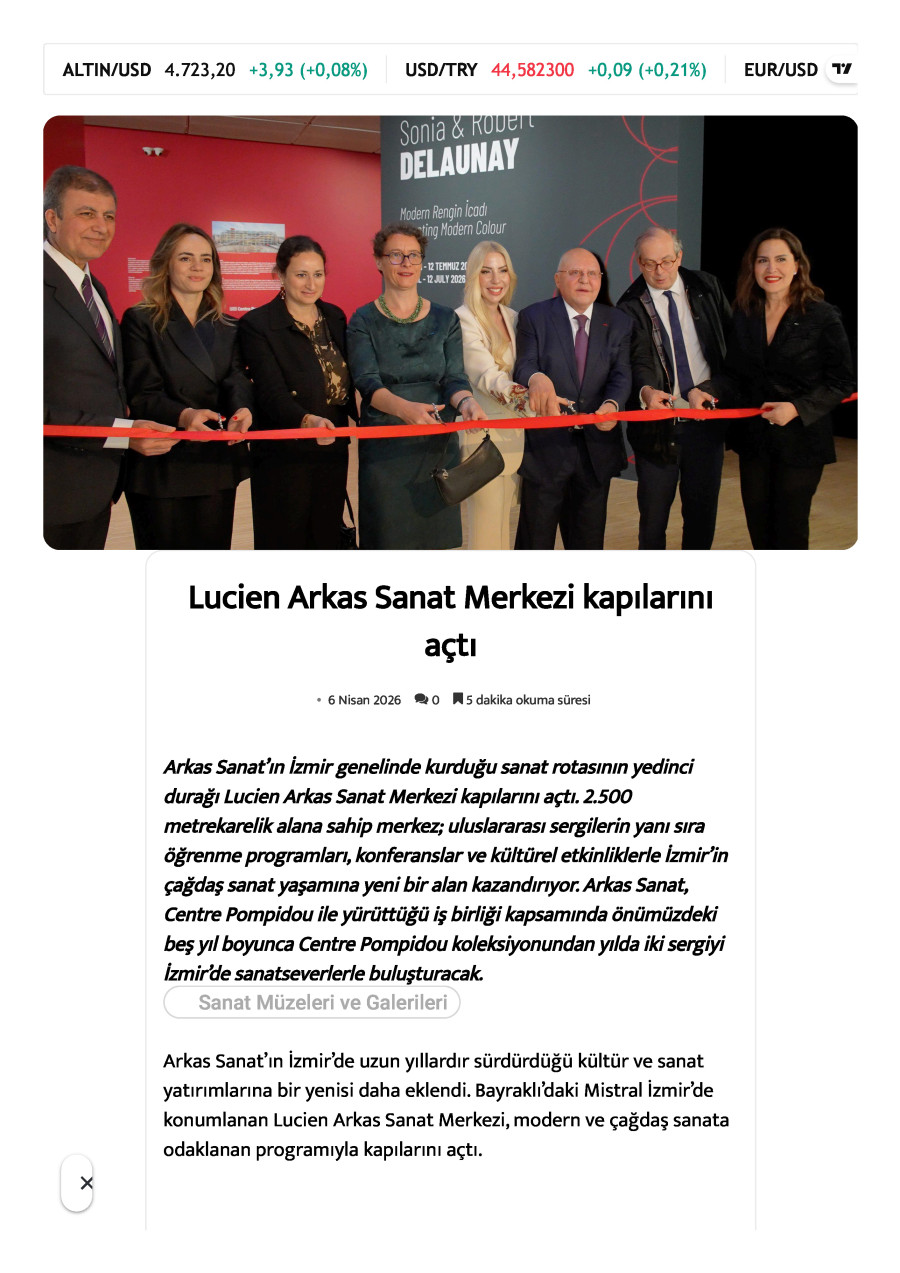 Lucien Arkas Sanat Merkezi Kapılarını Açtı