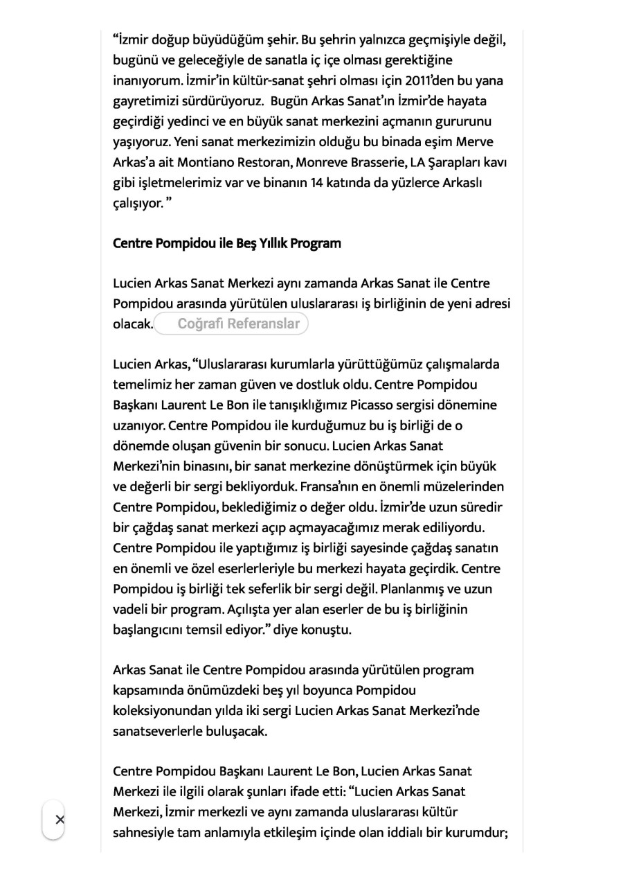 Lucien Arkas Sanat Merkezi Kapılarını Açtı