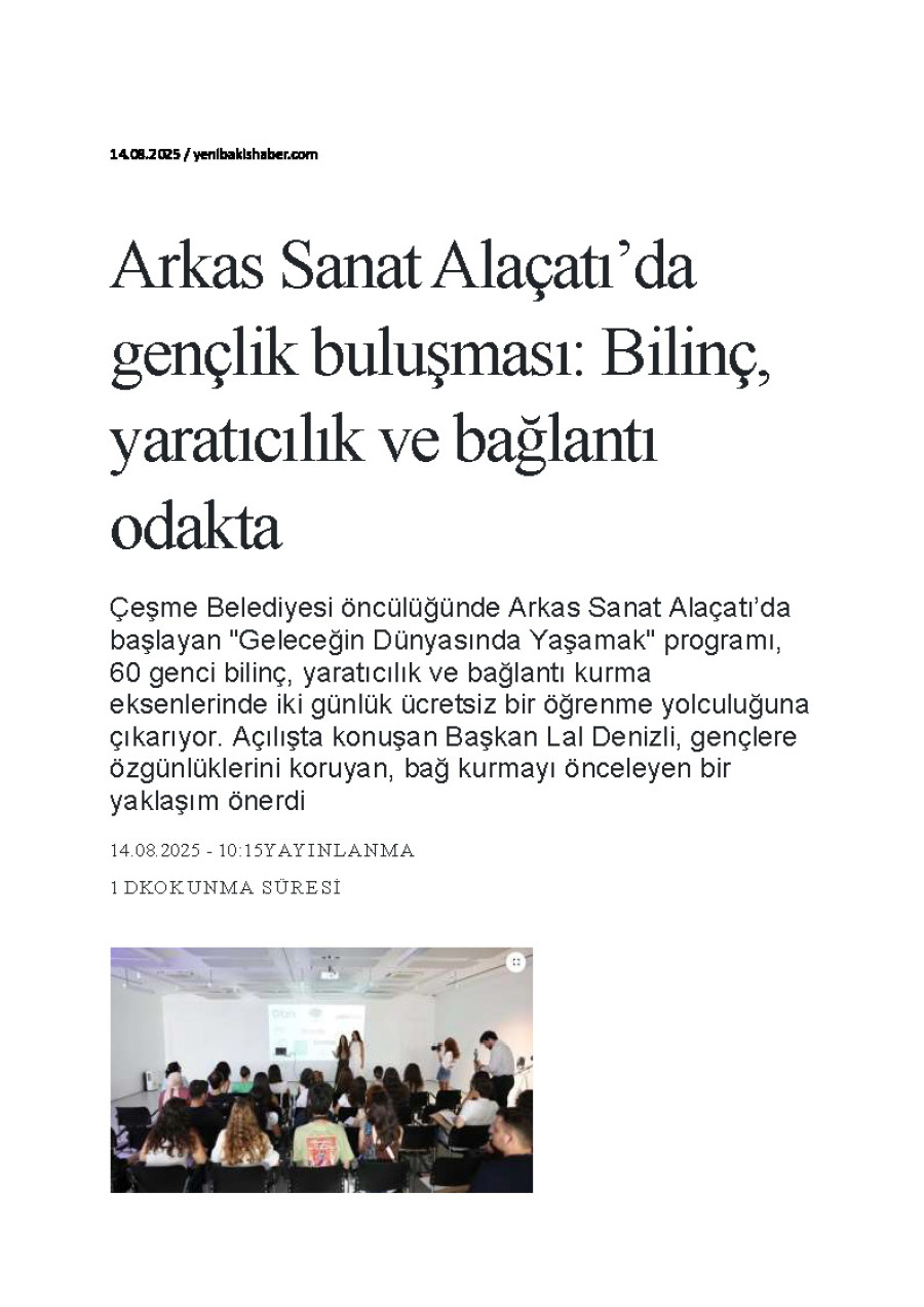 Arkas Sanat Alaçatı’da Gençlik Buluşması
