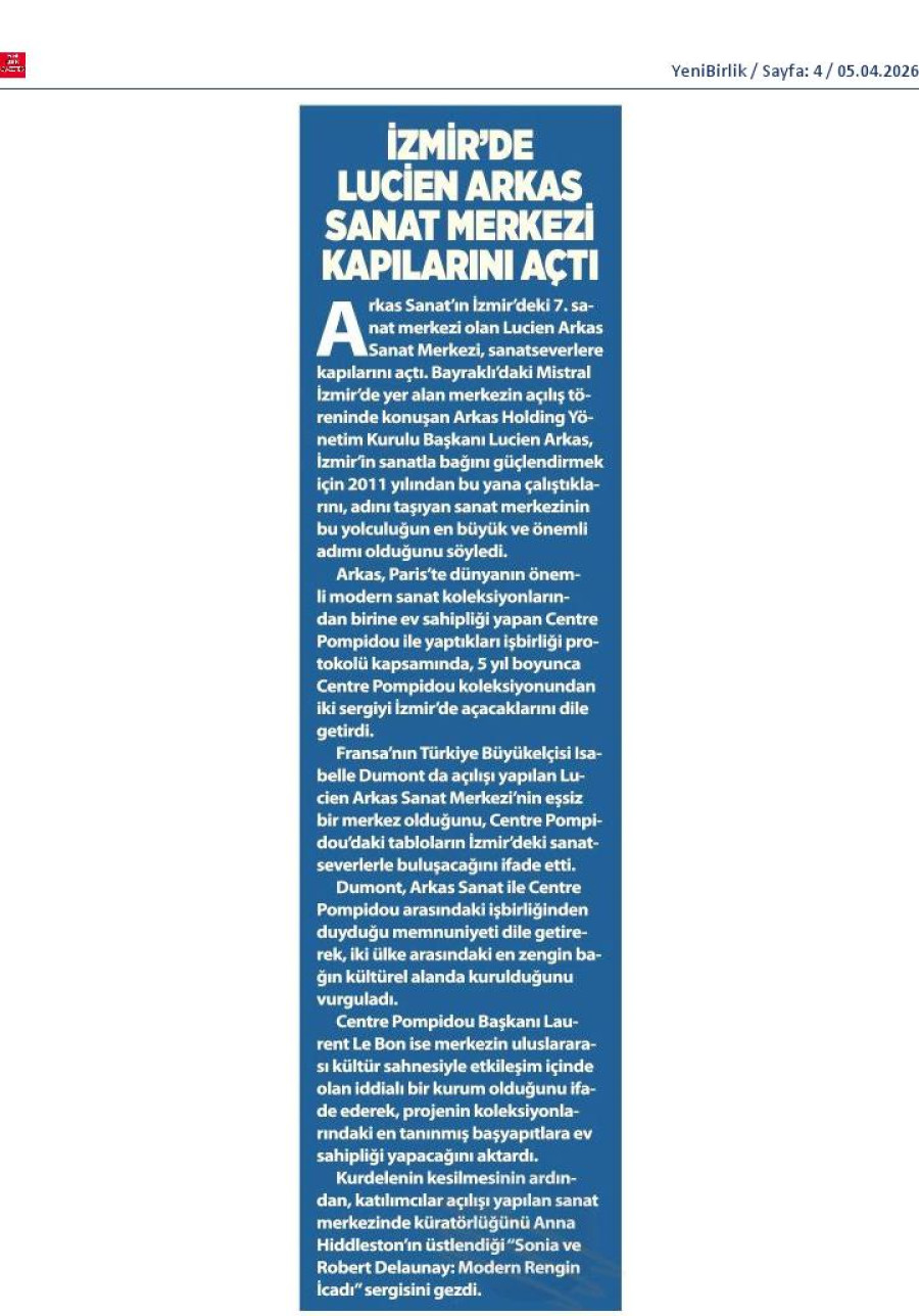 İzmir'de Lucien Arkas Sanat Merkezi Kapılarını Açtı