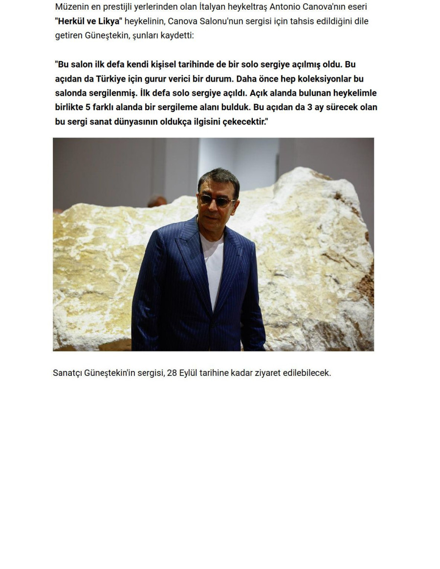 Ahmet Güneştekin “Yoktunuz” İle Roma’yı Fethetti: Dünya Müzesinde Türk İmzası