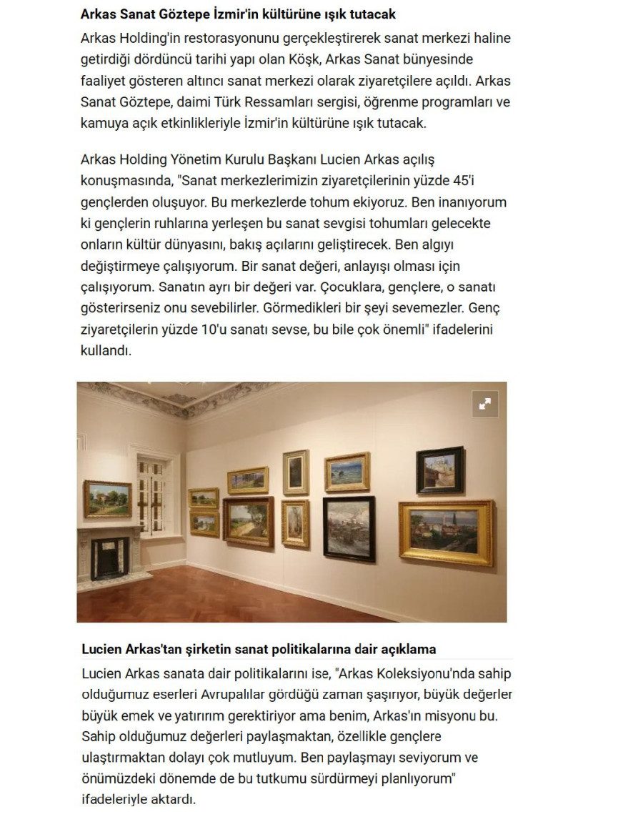 İzmir'in Yeni Sanat Merkezi Açıldı: Arkas Sanat Göztepe