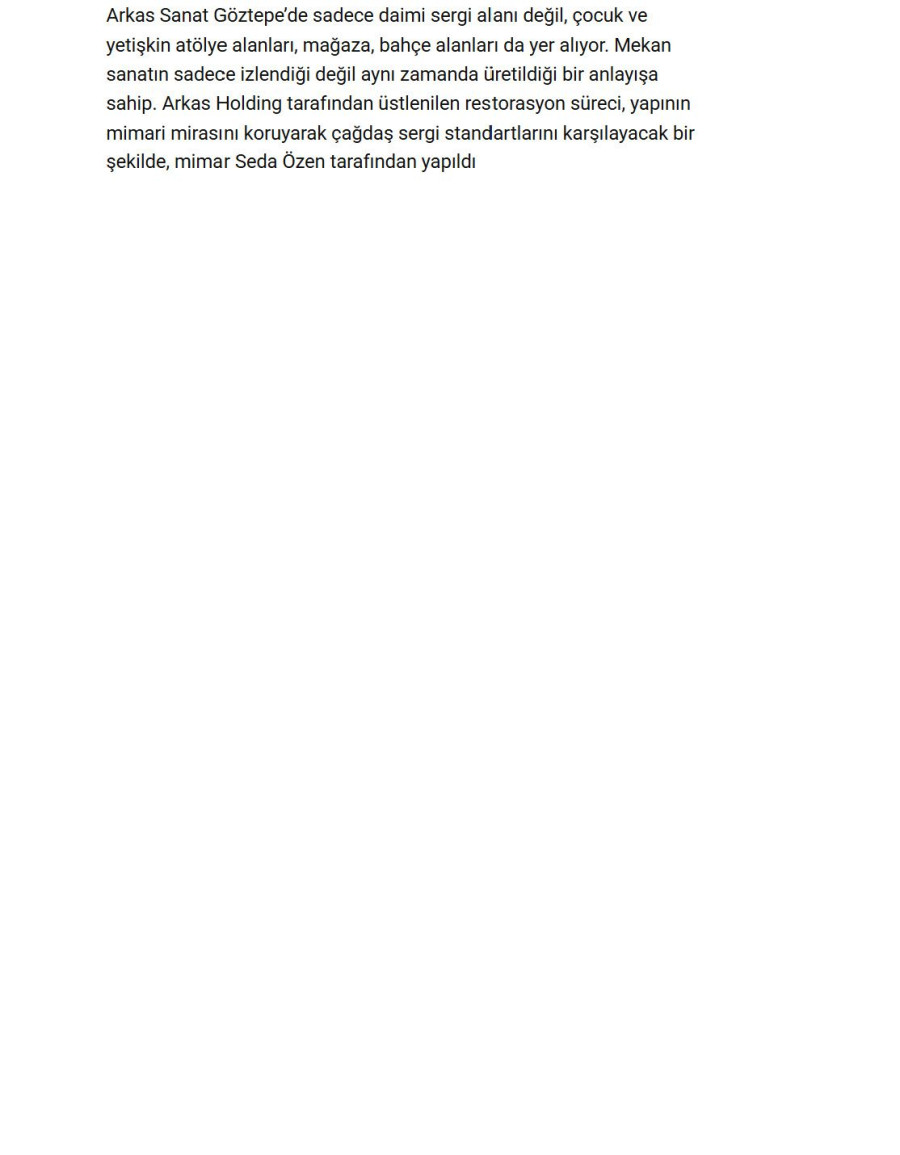 İzmir'in Yeni Sanat Merkezi Açıldı: Arkas Sanat Göztepe