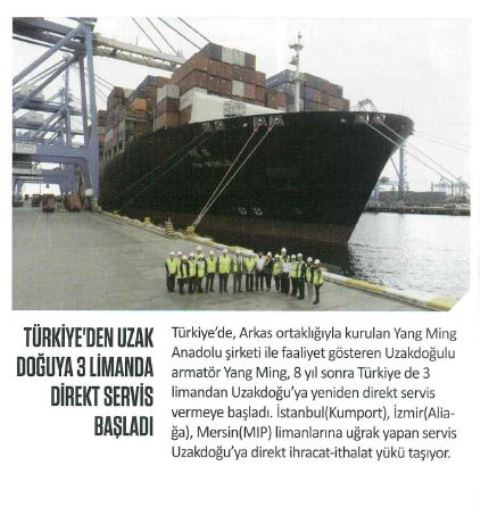 Türkiye'den Uzakdoğuya  3 Limanda Direkt Servis Başladı
