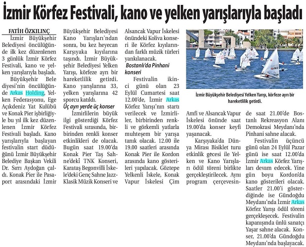 İzmir Körfez Festivali, kano ve yelken yarışlarıyla başladı