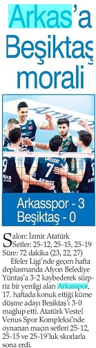 Arkas'a Beşiktaş morali