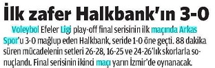 İlk zafer Halkbank'ın 3-0