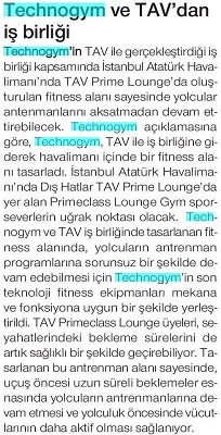 Technogym ve TAV'dan işbirliği