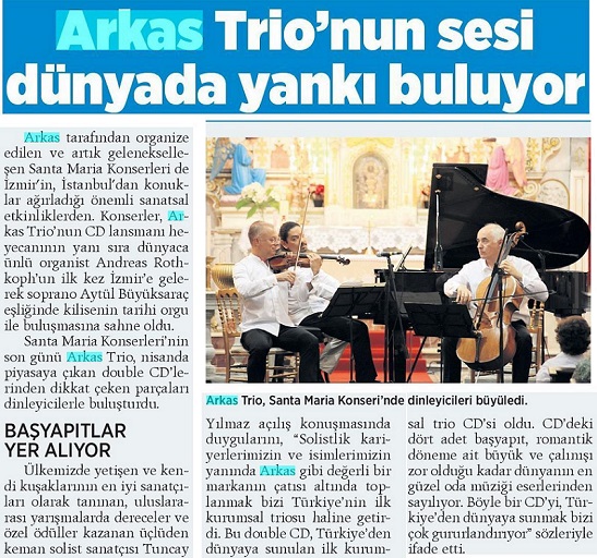 Arkas Trio'nun sesi dünyada yankı buluyor