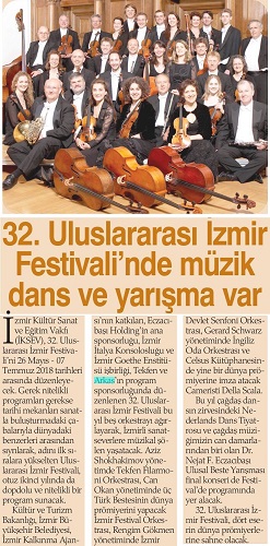 32.Uluslararası İzmir Festivali'nde müzik, dans, ve yarışma var