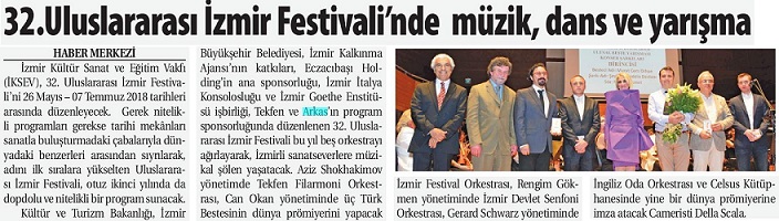 32.Uluslararası İzmir Festivali'nde müzik, dans, ve yarışma