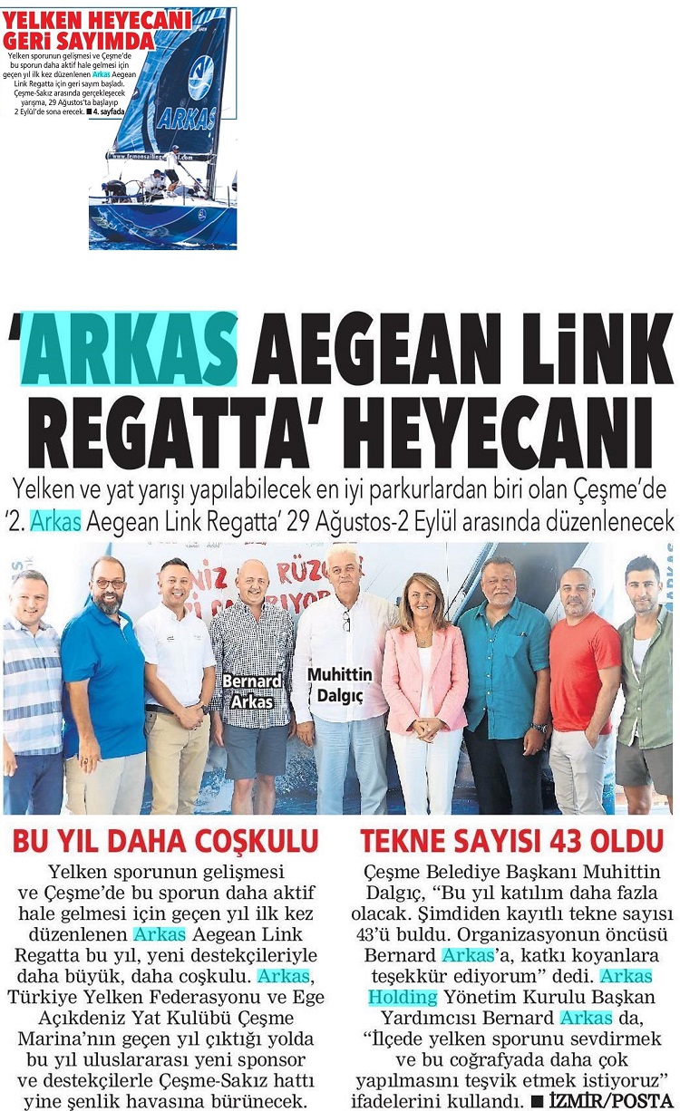 'ARKAS AEGEAN LİNK REGATTA' HEYECANI