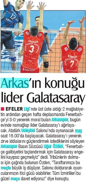 Arkas'ın konuğu lider Galatasaray
