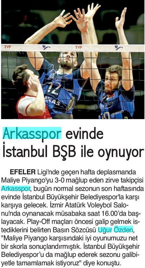 Arkasspor evinde İstanbul BŞB ile oynuyor