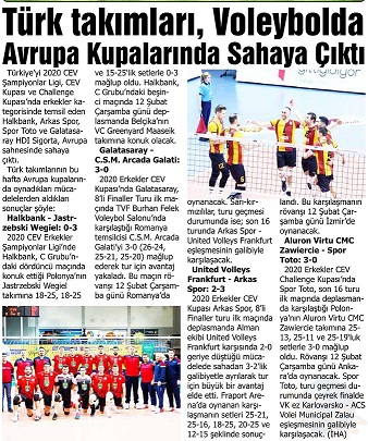 Türk takımları voleybolda Avrupa kupalarında sahaya çıktı